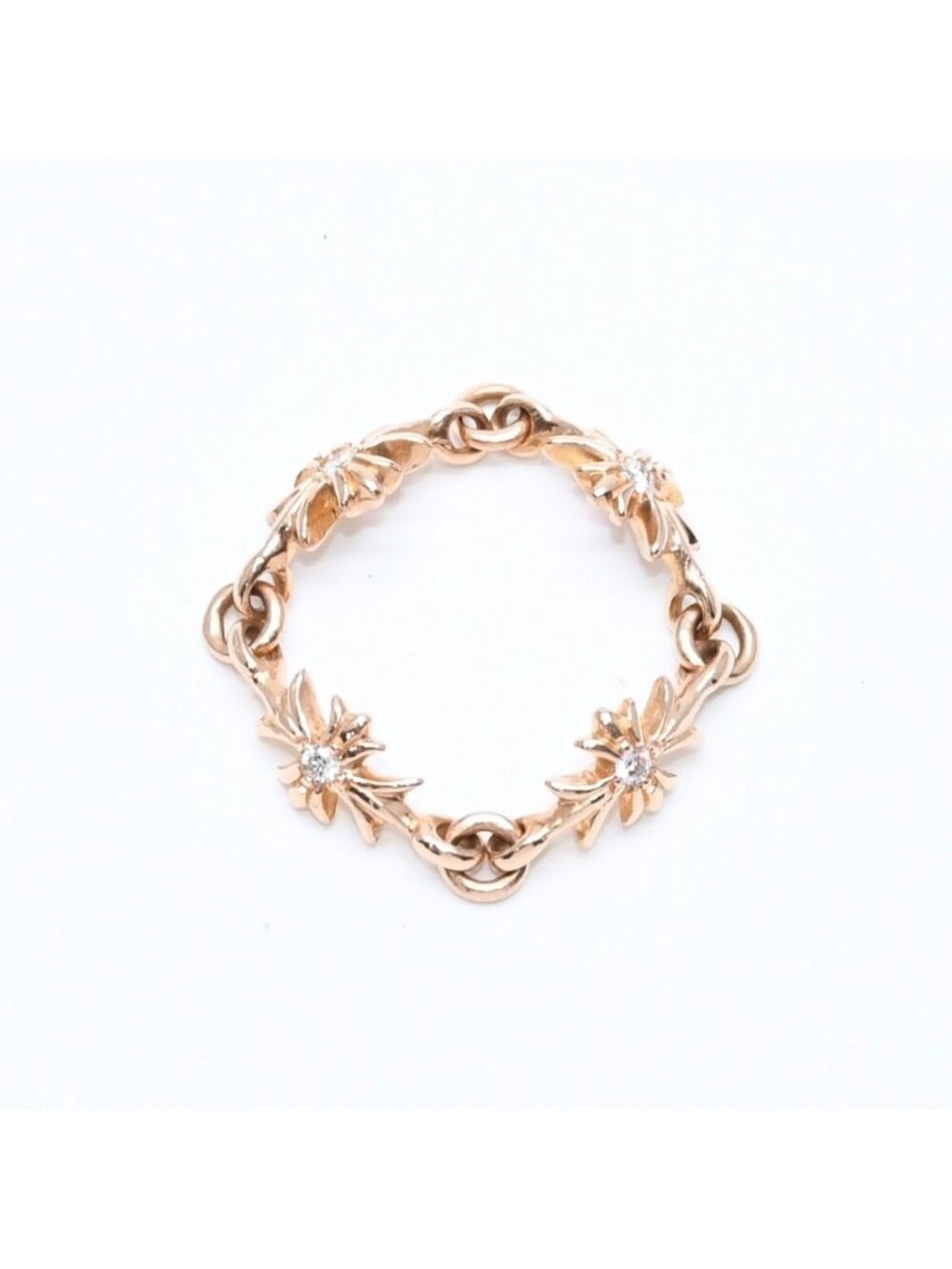 Chrome Hearts 22k Tiny CH Plus Ring Aftermarket Diamond